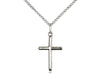 Skinny Cross Pendant with Light Curb Chain Keep God in Life