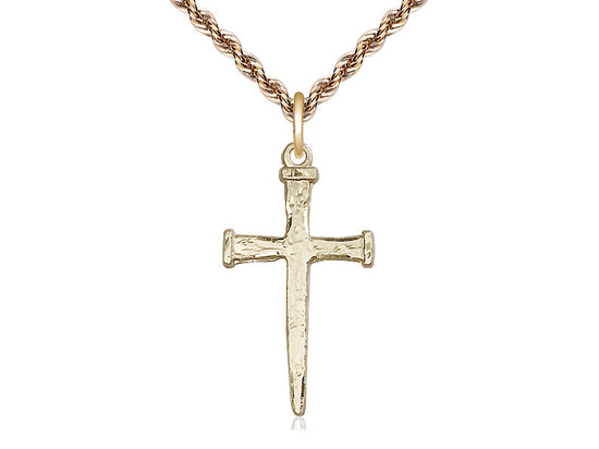Nail Cross with French Rope Chain Keep God in Life