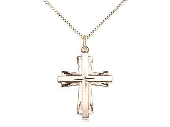 Star Cross Pendant with Curb Chain Keep God in Life