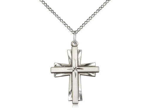 Star Cross Pendant with Curb Chain Keep God in Life