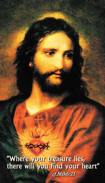 Sacred Heart Prayer Card, 10 Pack
