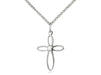 Loop Cross Pendant with Curb Chain Keep God in Life