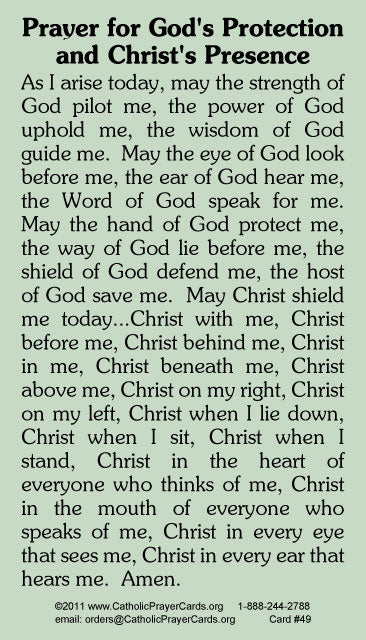 St. Patrick Prayer Card, 10 Pack Keeping God in Sports