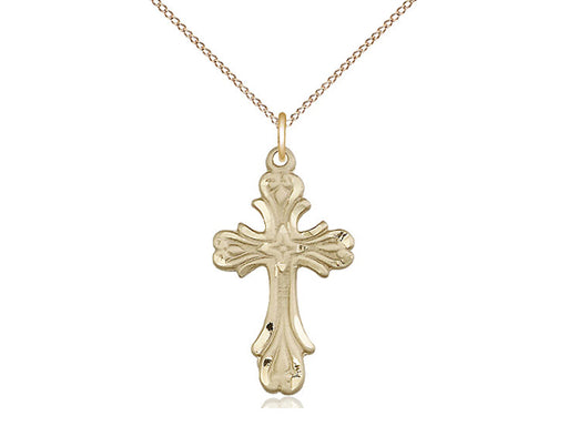 Cross Patonce Pendant with Curb Chain Keep God in Life