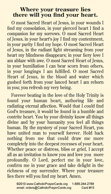 Sacred Heart Prayer Card, 10 Pack Keeping God in Sports