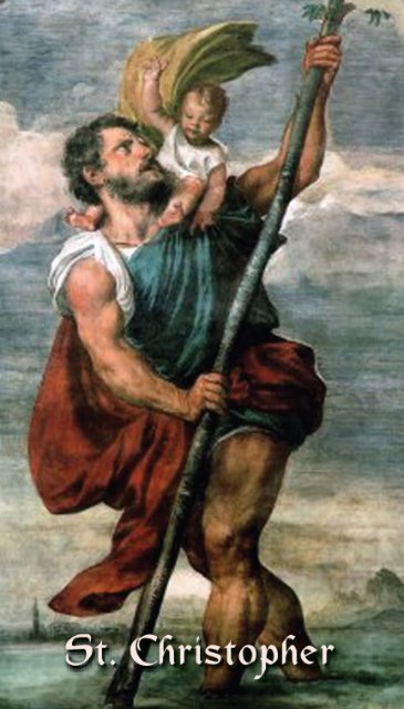 St. Christopher LAMINATED Prayer Card, 5-Pack