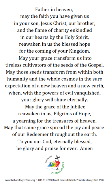 Jubilee Prayer Card, 5-pack