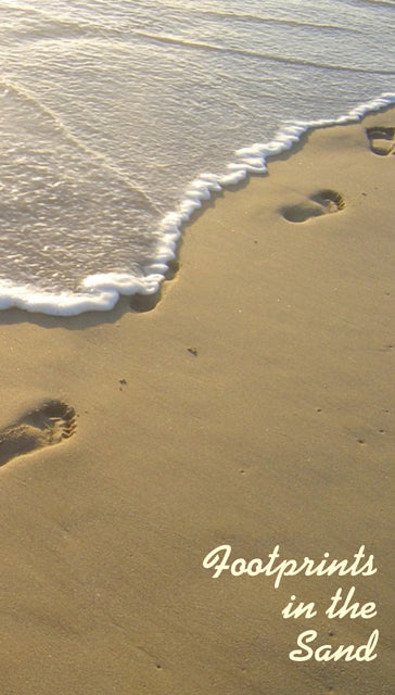 Wholesale Footprints in the Sand LAMINATED Prayer Card, 5 Pack