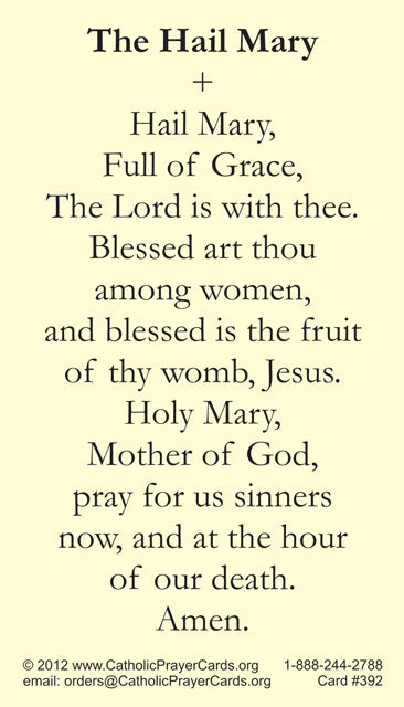 St. Mary, Hail Mary, Prayer Card, 10-Pack