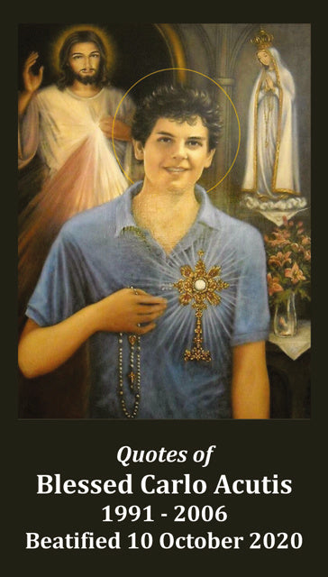 St. Carlo Acutis Quotes Prayer Card, 10-Pack