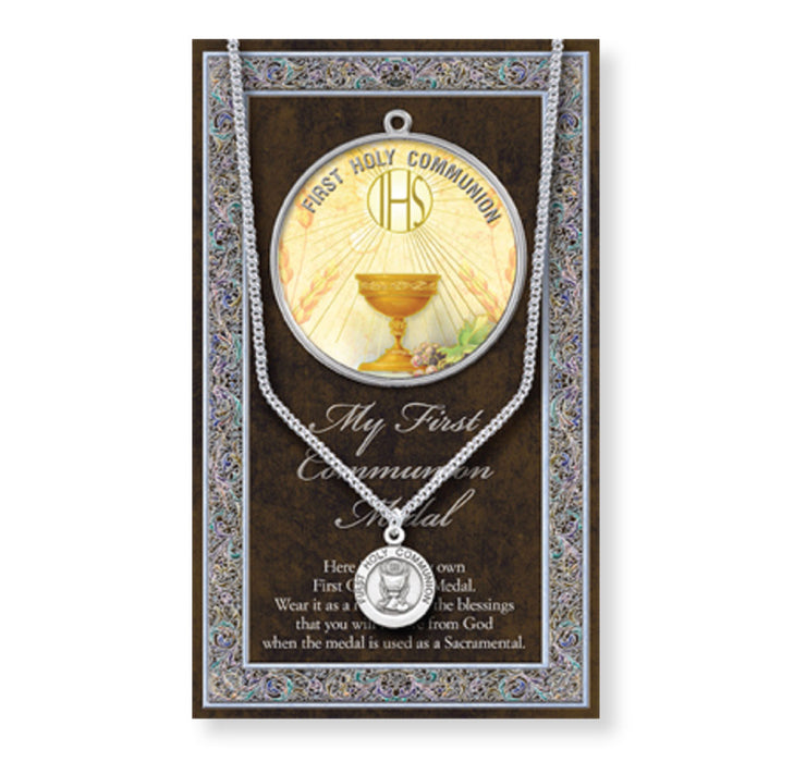First Communion Biography Pamphlet and Medal Keep God in Life