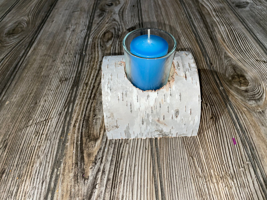 White Birch Candle Display, 1 Candle Included Keep God in Life