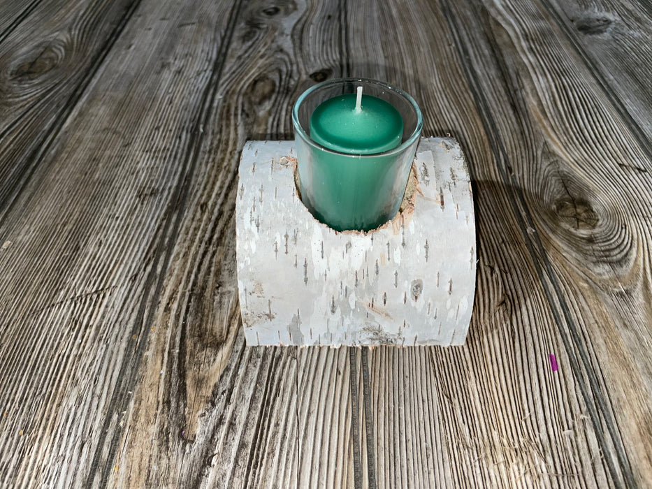 White Birch Candle Display, 1 Candle Included Keep God in Life