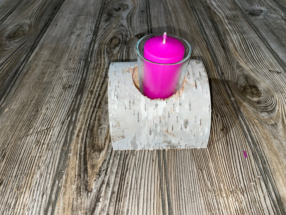 White Birch Candle Display, 1 Candle Included Keep God in Life