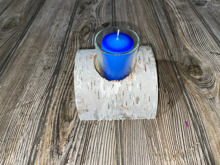 White Birch Candle Display, 1 Candle Included Keep God in Life