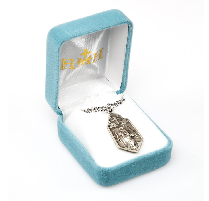Saint Christopher Sterling Silver Medal Keep God in Life