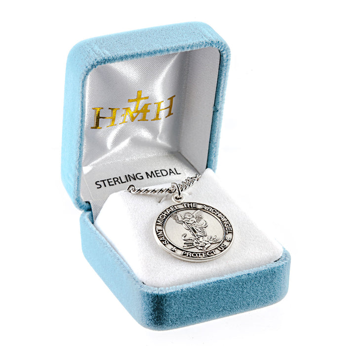 Sterling Silver Large St. Michael Medal Keep God in Life
