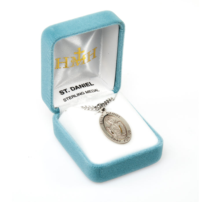 Patron Saint Daniel Oval Sterling Silver Medal Keep God in Life