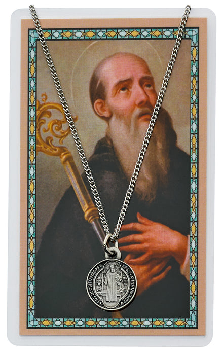 (PSD825) ST BENEDICT PRAYER CARD SET Keep God in Life