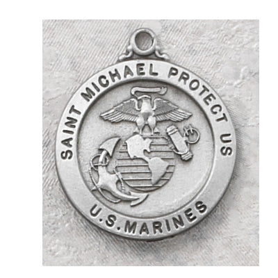 (D650MRN) PEWTER MARINE MEDAL Keep God in Life