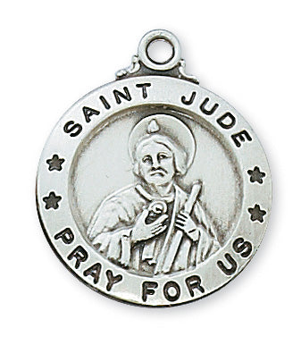 (D600JU) PEWTER ST JUDE MEDAL Keep God in Life