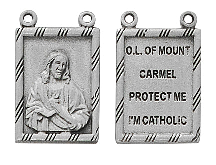 (D612) PEWTER SCAPULAR MEDAL Keep God in Life