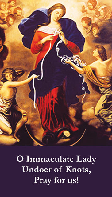 O Immaculate Lady Undoer of Knots LAMINATED Prayer Card, 5-Pack Keep God in Life