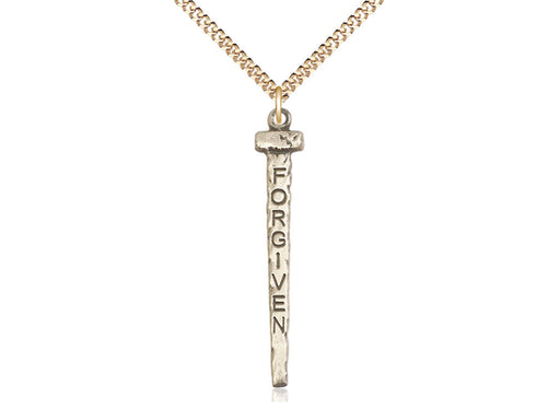 Forgiven Nail Pendant with Curb Chain Keep God in Life
