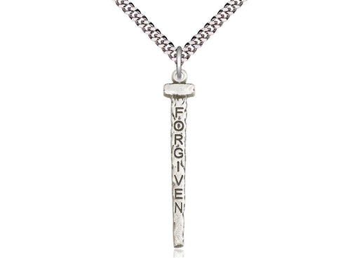 Forgiven Nail Pendant with Curb Chain Keep God in Life