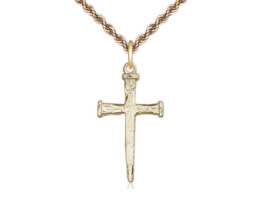 Nail Cross with French Rope Chain Keep God in Life