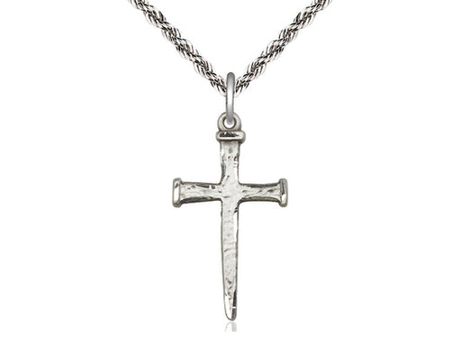 Nail Cross with French Rope Chain Keep God in Life