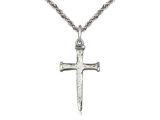 Nail Cross with French Rope Chain Keep God in Life