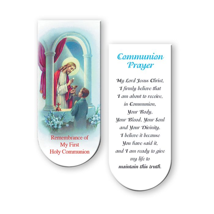 Communion Boy Magnetic Bookmark - Pack of 10
