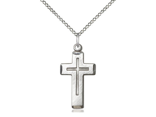 Cross Within a Cross Pendant with Curb Chain Keep God in Life