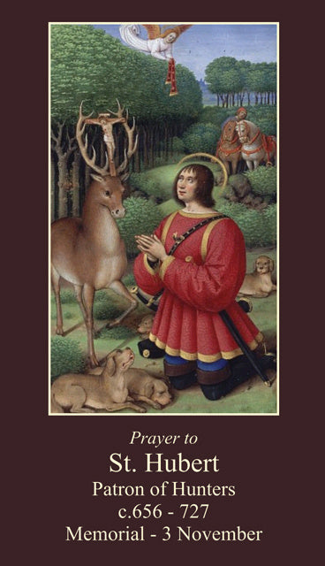 St. Hubert LAMINATED Prayer Card, 5-Pack Keep God in Life