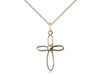 Loop Cross Pendant with Curb Chain Keep God in Life