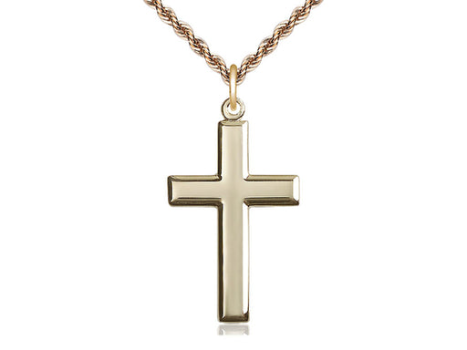 Classic Box Cross with French Rope Chain Keep God in Life