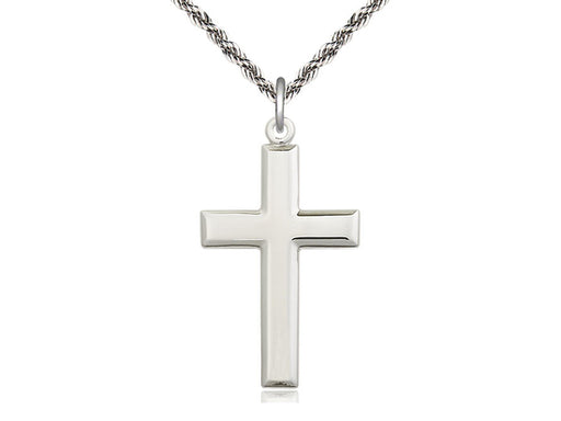 Classic Box Cross with French Rope Chain Keep God in Life
