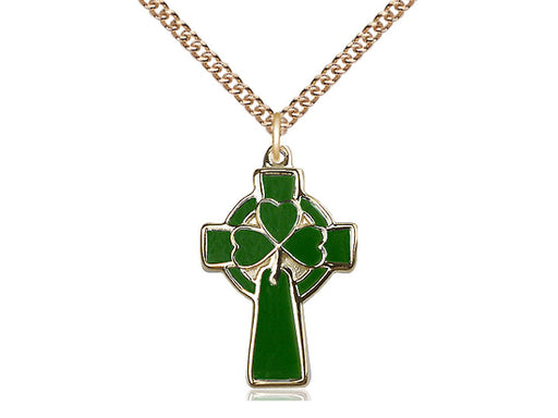 Celtic Cross Pendant with Heavy Curb Chain Keep God in Life