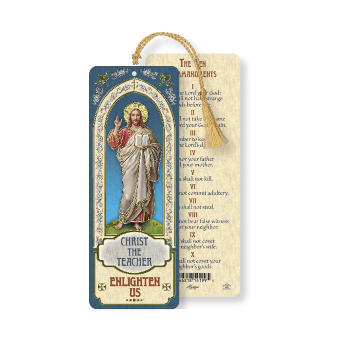 Christ The Teacher Laminated Bookmark with Tassel - Pack of 10