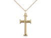 Serif Cross Pendant with Curb Chain Keep God in Life