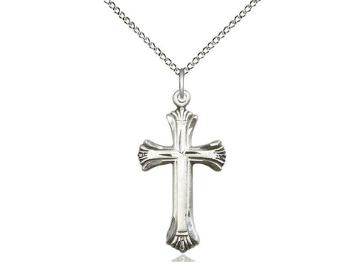 Ridged Cross with Light Curb Chain Keep God in Life