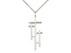 Triple Cross Pendant with Curb Chain Keep God in Life