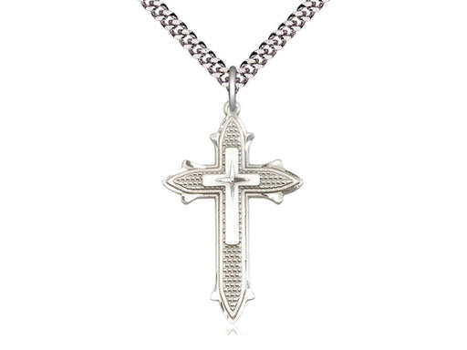 Cross on a Cross Pendant with Curb Chain Keep God in Life