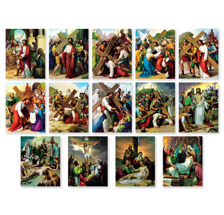 Stations of the Cross Poster, 12 x 16 Inches Keep God in Life