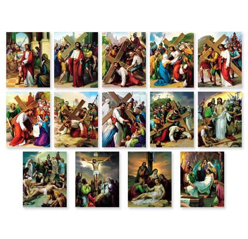 Stations of the Cross Poster, 8 x 10 Inches Keep God in Life