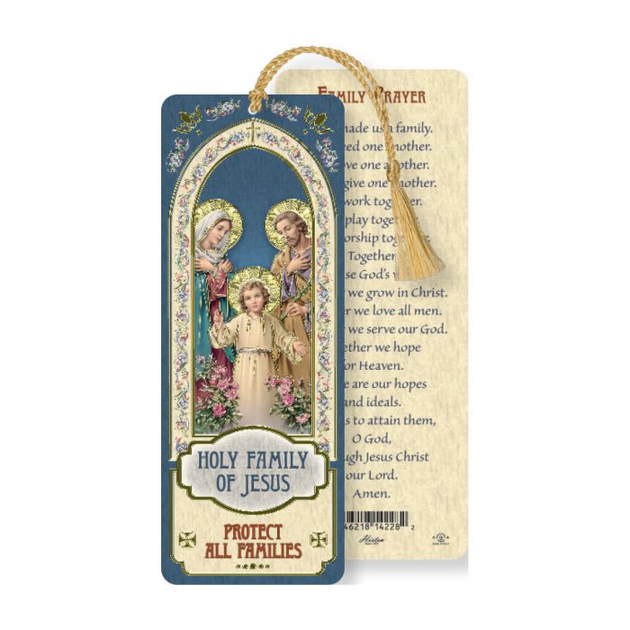 Holy Family Laminated Bookmark with Tassel - Pack of 10