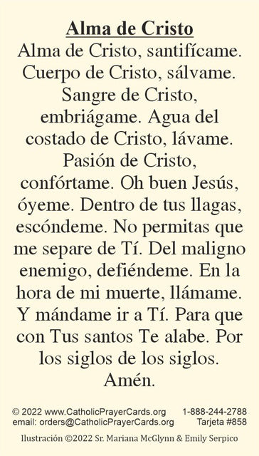 Alma de Cristo Prayer Card, 10 Pack Keeping God in Sports