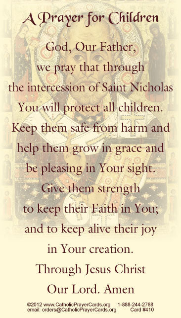 St. Nicholas Prayer Card, 10 Pack Keeping God in Sports