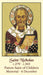 St. Nicholas LAMINATED Prayer Card, 5 Pack Keeping God in Sports